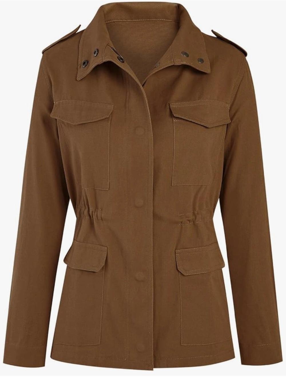 Women's Brown Utility Jacket - size XS Casual Field Coat